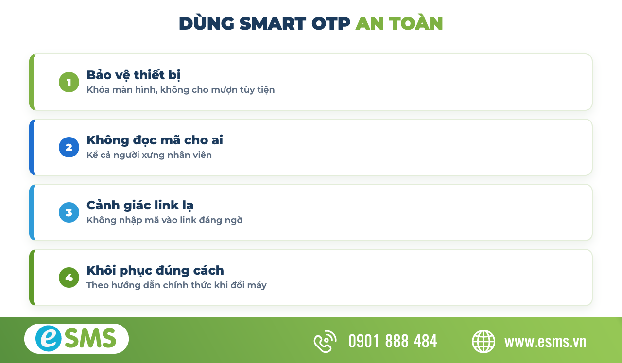 So sánh smart OTP và OTP gửi qua SMS