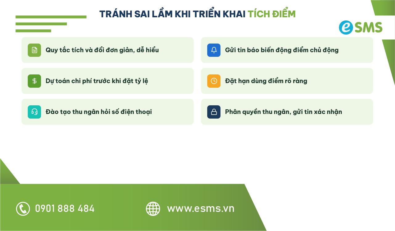 Checklist sai lầm cần tránh khi triển khai chương trình tích điểm