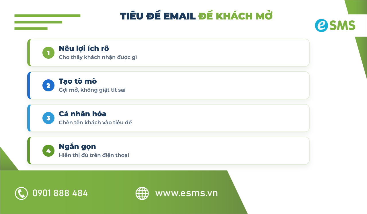 Cách viết tiêu đề email marketing để khách muốn mở
